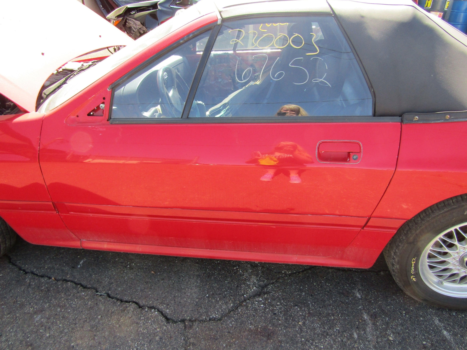 FRONT DOOR SHELL ONLY RED CONVERTIBLE MAZDA RX7 Left 89 90 91