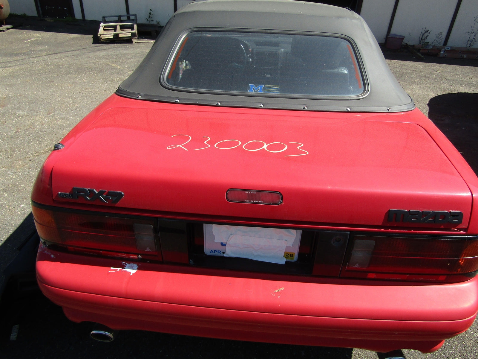 DECK LID RED CONVERTIBLE MAZDA RX7 88 89 90 91 – Fox Auto Salvage